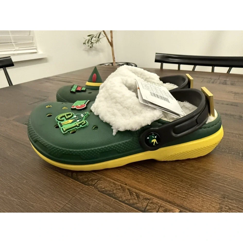 Buddy The Elf x Crocs Fleece Lined Clog Youth Junior Sz J3 3Y Womens 4.5 New